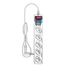 Filtro De Linha 5 Tomadas Clamper Bivolt C/ Proteção DPS 3P 1m Transparente - 84876
