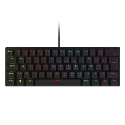 Teclado Gamer Mecanico Vinik 60% Usb RGB Rainbow Switch Blue Anti Ghost - ANIHIBKBL