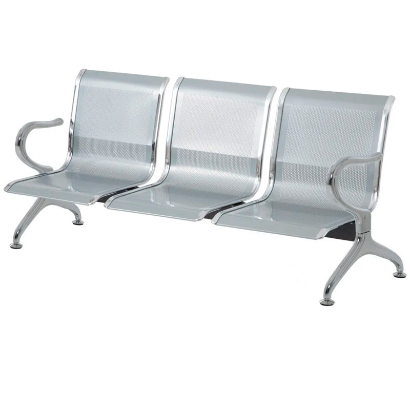 Banco Longarina em Aluminio 3 lugares