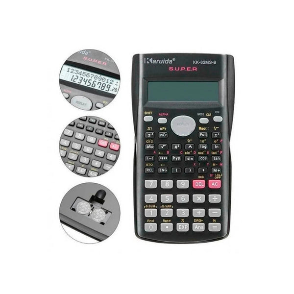 Calculadora Cientifica Karuida 240 Funções 10+2 Digitos Cinza - KK-82MS-D