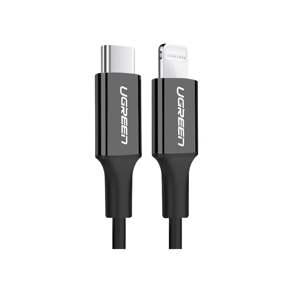 Cabo de Dados Usb Tipo C P/ Lightning UGreen 1Mt Preto - US171