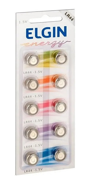 Bateria de Litio 1,5v LR44 Elgin - 82194 - Cartela C/ 2 Unidades