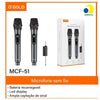 Microfone Duplo Sem Fio aGold Plug e Use - MCF-51