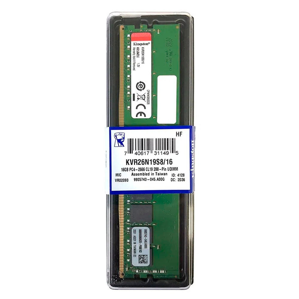 Memoria Ddr4 16gb 2666mhz Kingston Kvr26n19s8/16