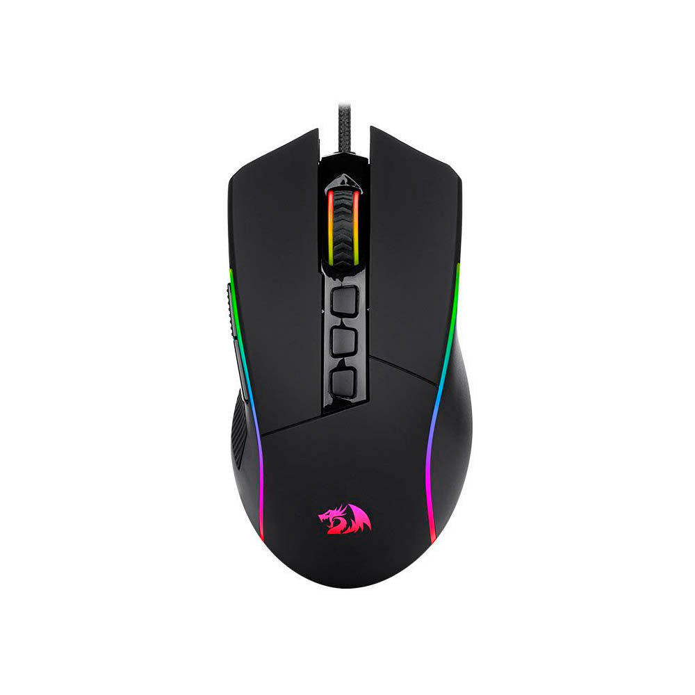 Mouse Gamer Redragon Plank 16000 dpi 9 Botões Preto RGB - M812-RGB