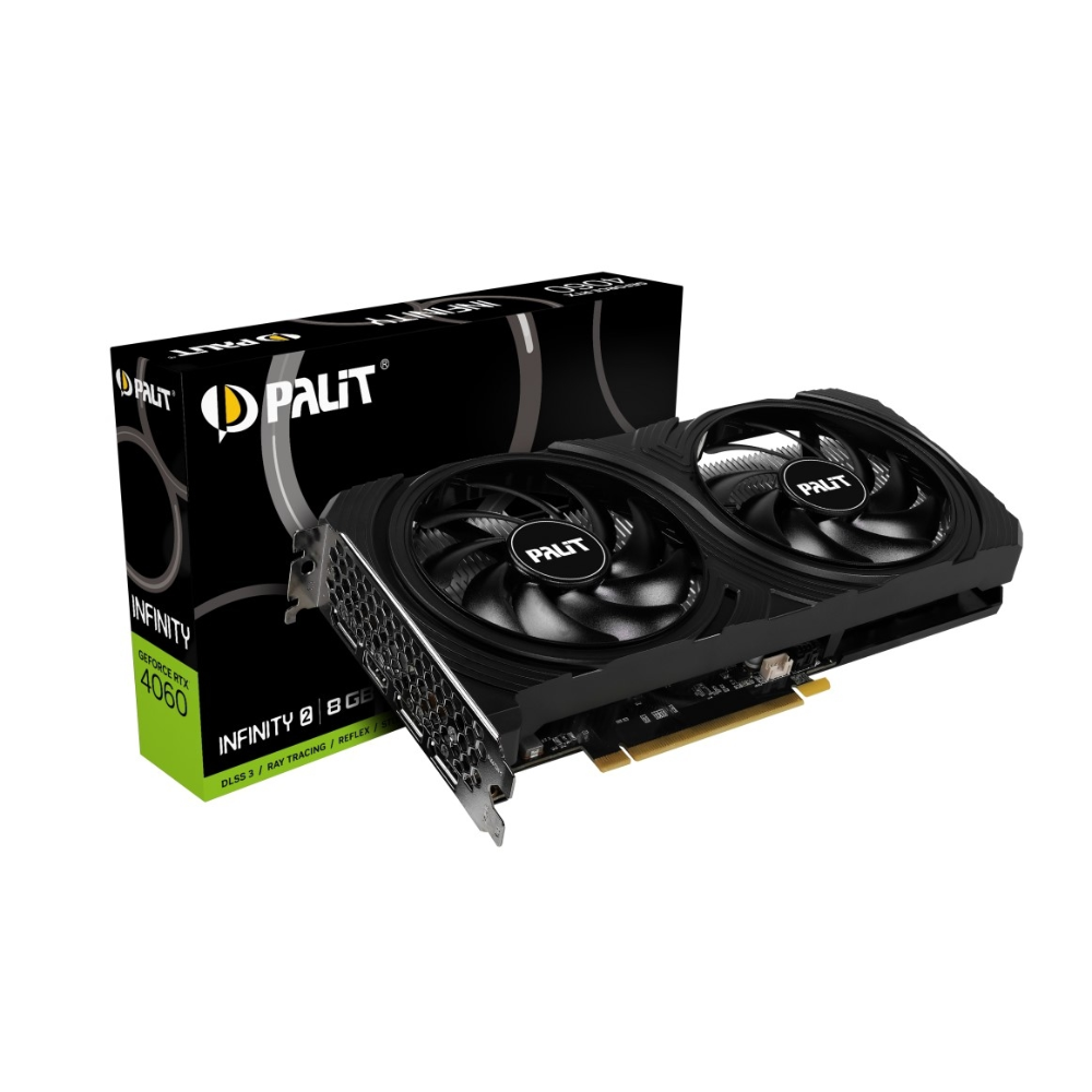 Placa De Video 8Gb RTX 4060 Gddr6 Palit Infinity 2 GeForce 128Bits 2460Mhz 3x Displayport 1x Hdmi - NE64060019P1-1070L