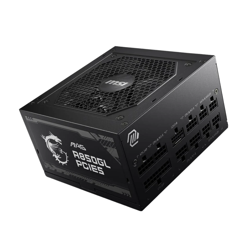 Fonte Real Modular Atx 850W MSI Mag A850GL 80 Plus Gold Preta - 306-7ZP8A39-CE0