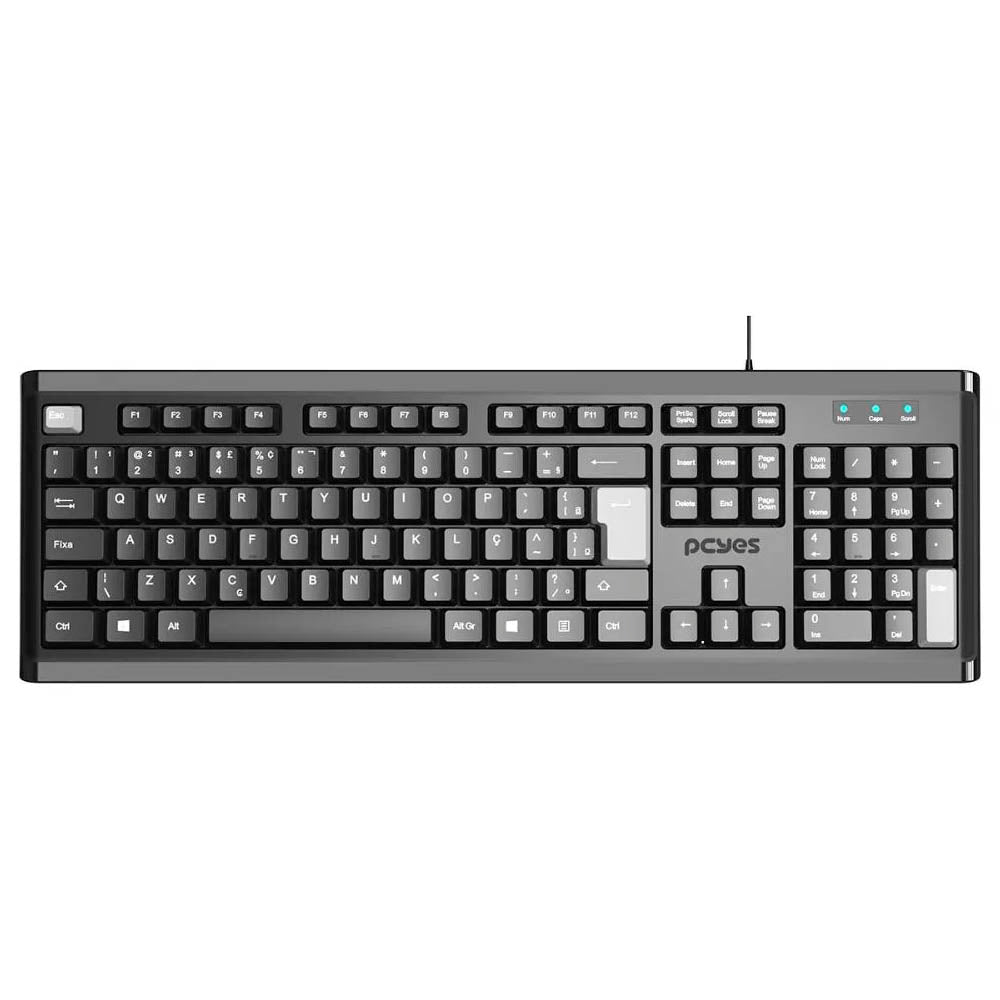 Teclado Usb PCYes Classic Preto / Cinza - Ptocl2Ab