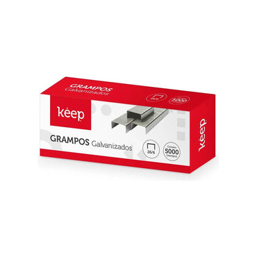 Grampos Galvanizados Keep 26/6 Caixa C/ 5000 Unidades - EI167