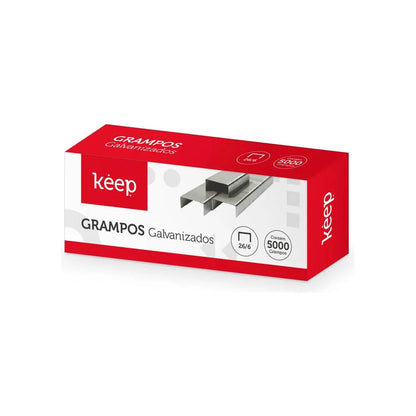 Grampos Galvanizados Keep 26/6 Caixa C/ 5000 Unidades - EI167