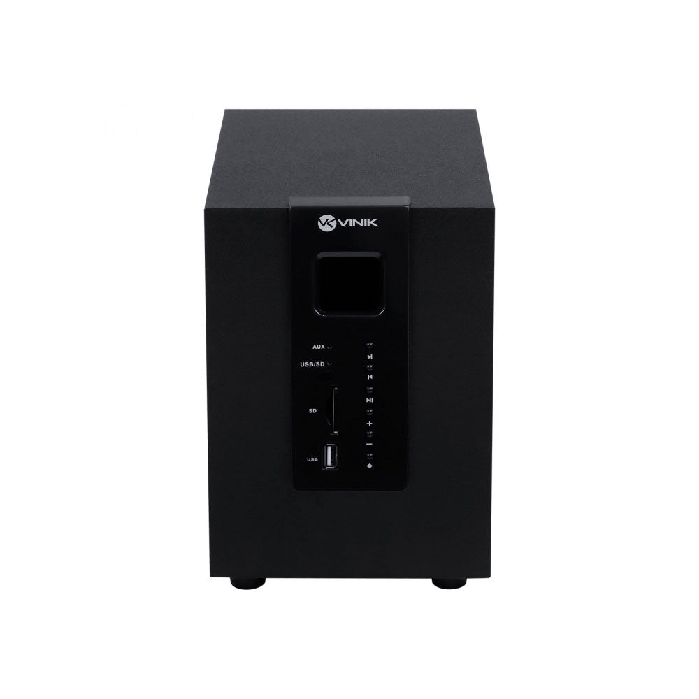 Caixa De Som 2.1 Vinik Groove Subwoffer + 2 Caixas Satelite em Madeira 20W Preta - CXGRO20W