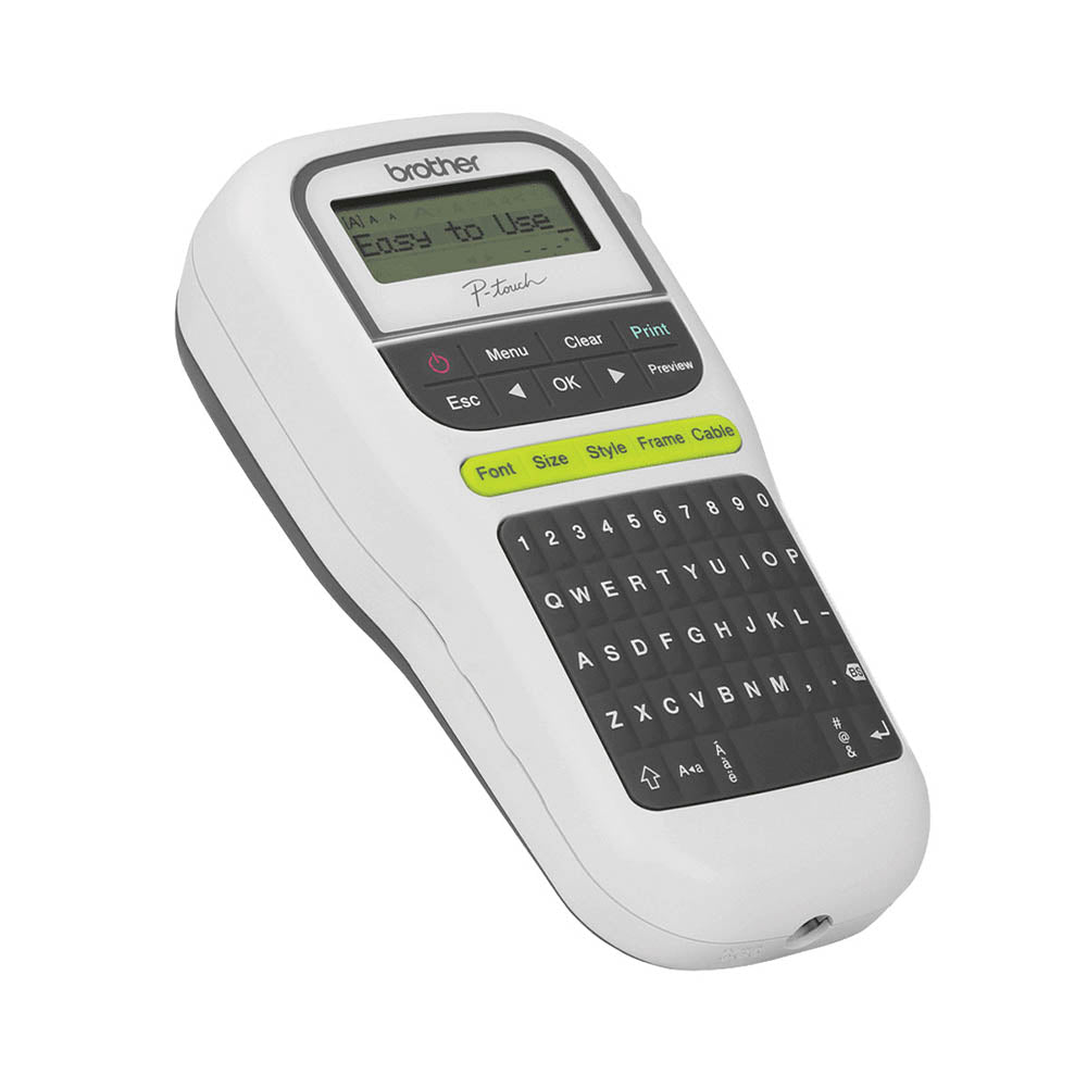 Etiquetadora Rotulador Portátil Brother PT-H110 Preta - PTH110BK - Fita TZe