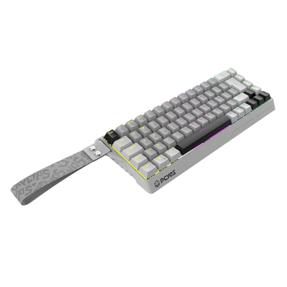 Teclado Gamer Mecanico Magnetico PCYes Gamma White Ghost 8000Hz Usb Led Rgb - PMGMWG