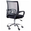 Cadeira Escritório Giratoria C/ Altura Ajustavel Base Cromada Xh-6010 Preta