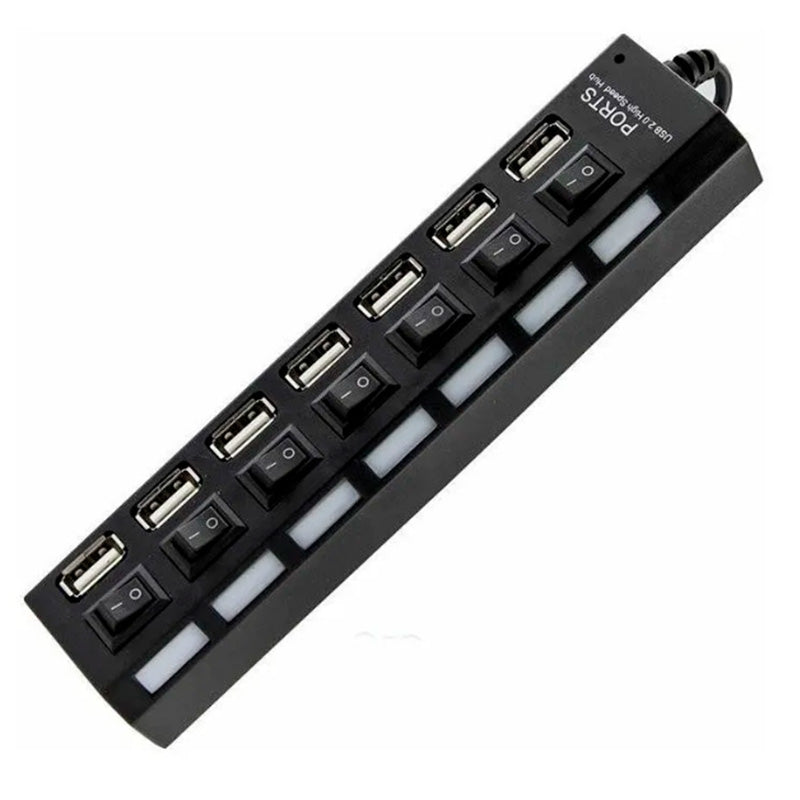 Hub Usb 7 Portas 2.0 High Speed - HUB-7