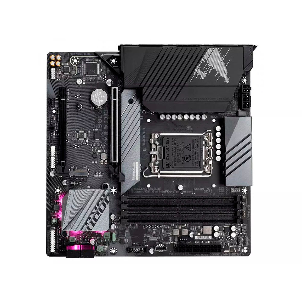 Placa Mae Gigabyte B760M Aorus Elite Lga 1700 Ddr5 2933mhz Hdmi M.2 DP Usb-C (12a e 13a Geração)