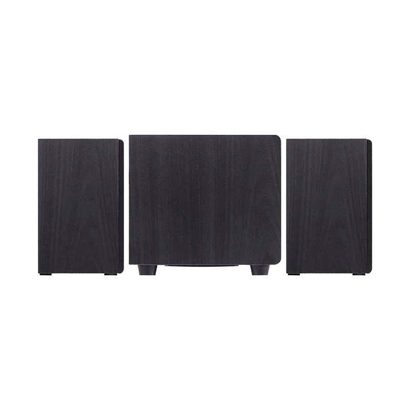 Caixa De Som 2.1 Vinik Satelite em Madeira C/ Subwoffer 16W USB P2 Preta - CXTU16W