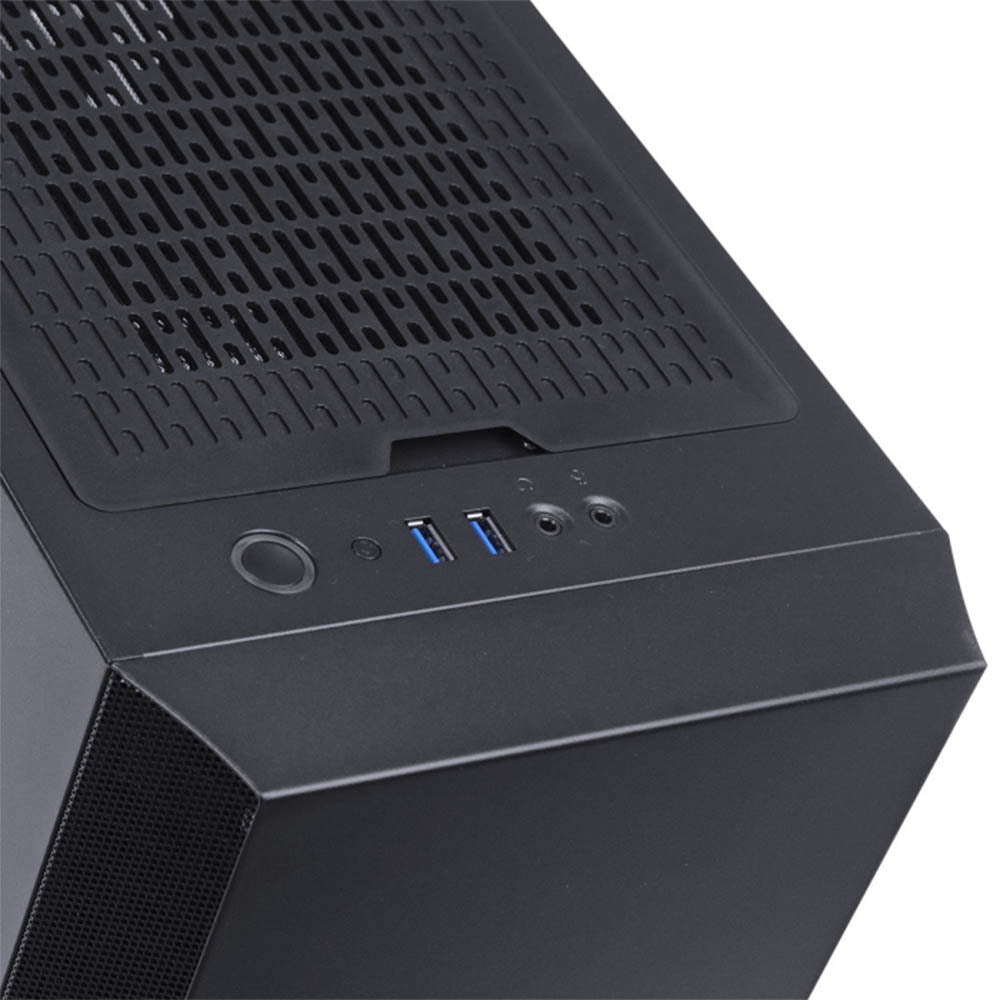 Gabinete Gamer PCYes Mid Tower Gravity Preto Com Lateral Invertida em Vidro Temperado C/ 2 Fans RGB - GRPTRGB1FV
