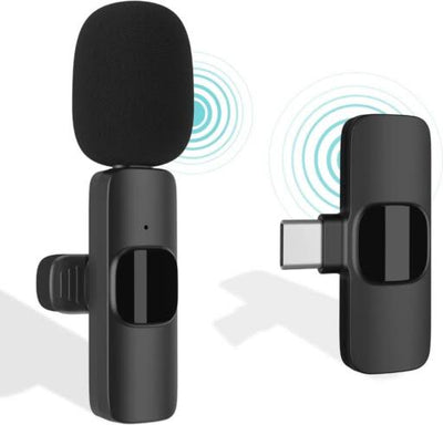 Microfone Sem Fio C/ 2 Microfones Wireless Lapela Tipo C K9