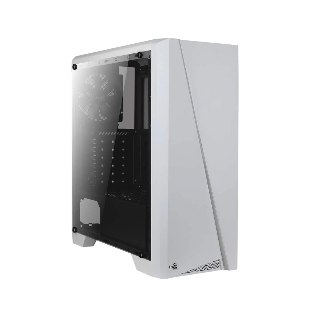 Gabinete Gamer Aerocool Mid Tower Rgb Cylon Com lateral acrílico Branco - Pn 67630