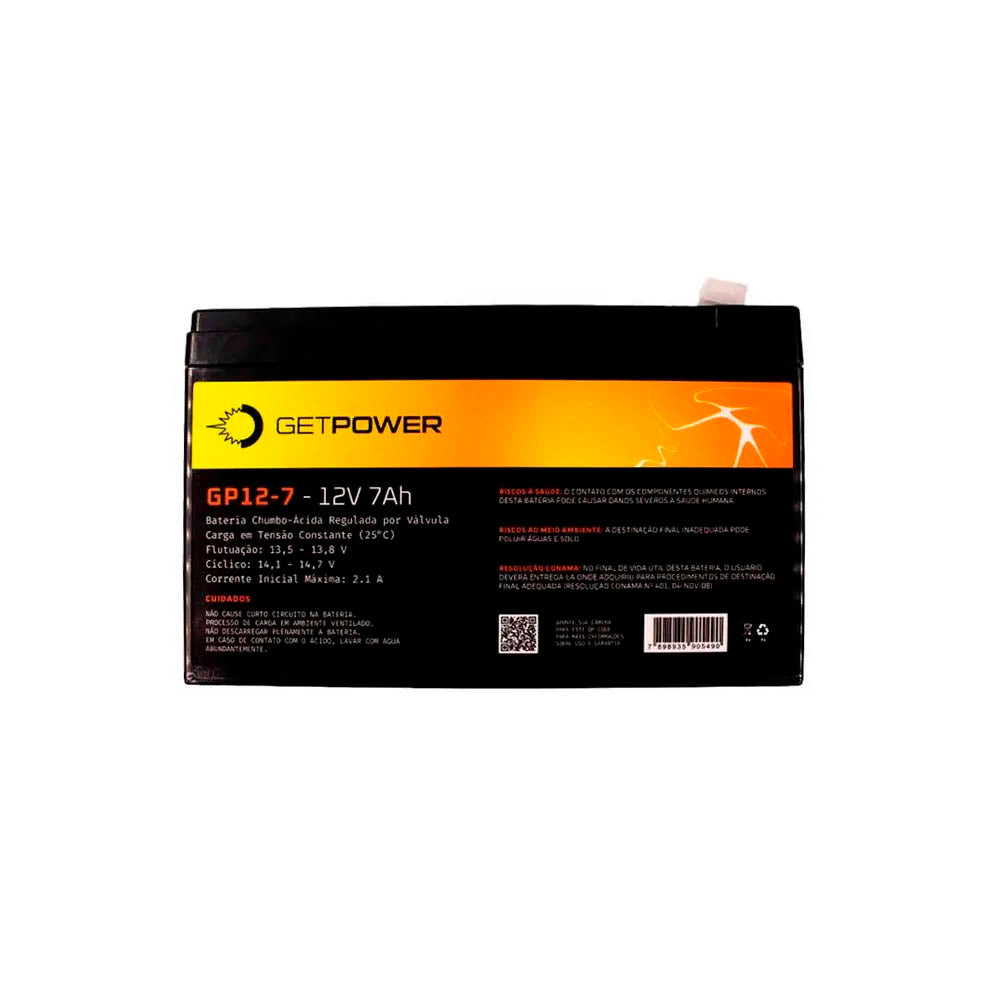 Bateria Para Nobreak 12v 7ah GetPower - 6347