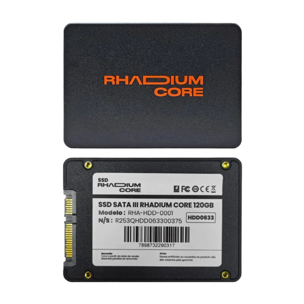 Ssd 120gb Radhium 2.5" Sata III 450Mb/s - RHA-HDD-0001