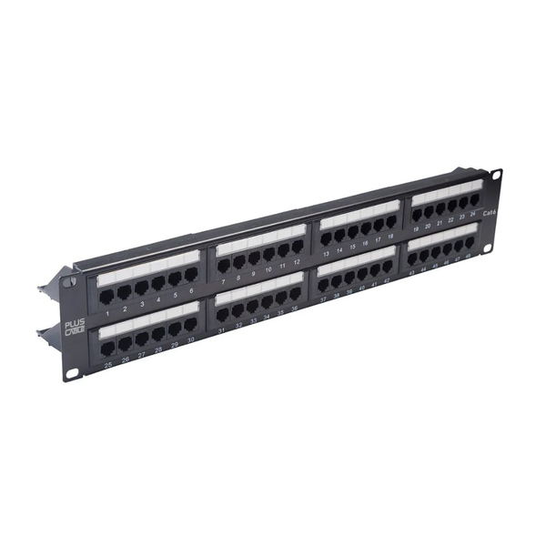 Patch Panel Plus Cable Cat.6 48 Portas C/ Guia - LA-P648
