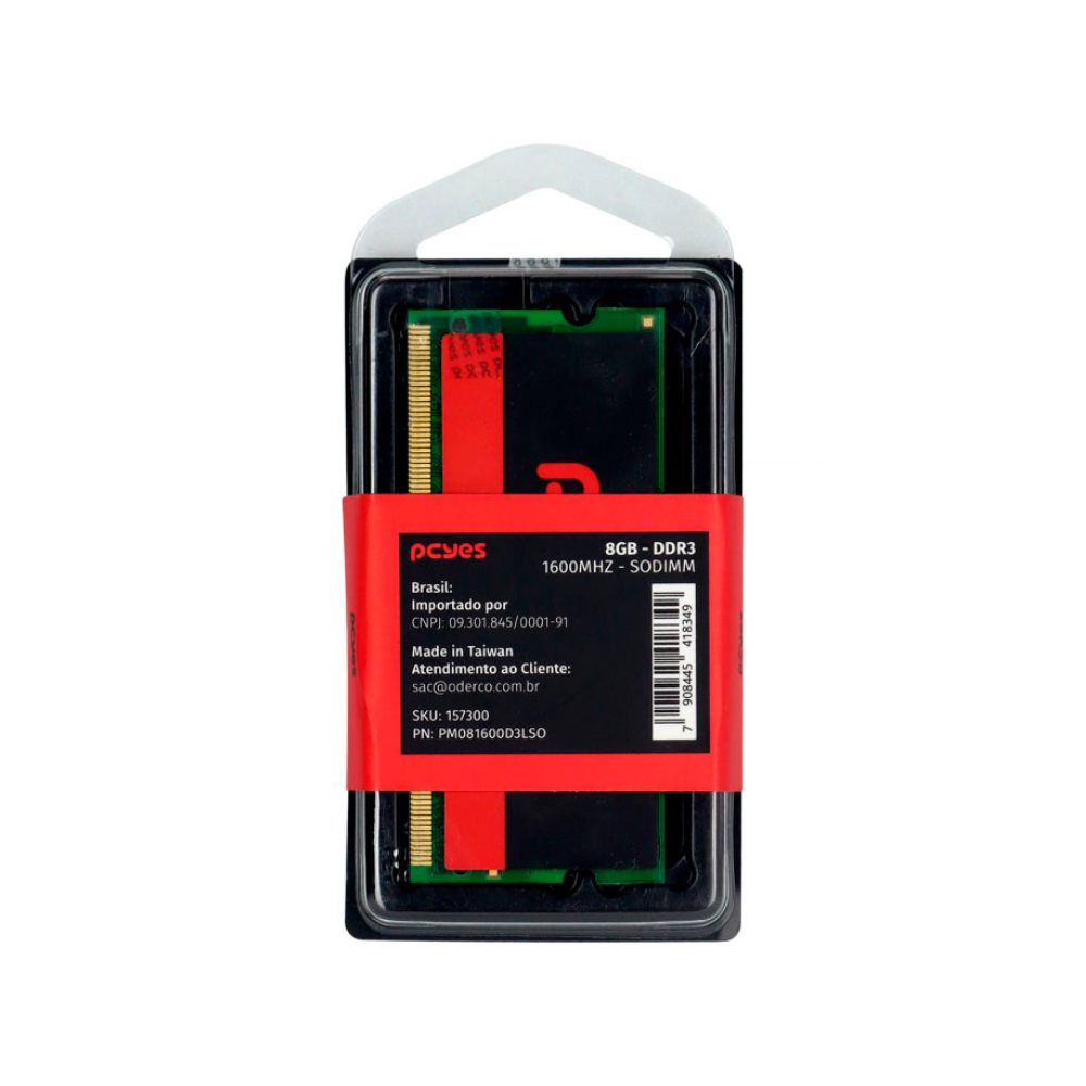 Memoria para Notebook Ddr3 8gb 1600Mhz PCYes Low Voltage - PM081600D3LSO