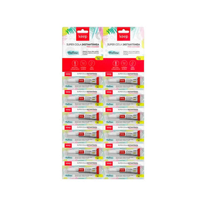 Cola Instantânea Multiuso Media Viscosidade 2g Cartela Com 12 Unidades Keep - EI083 Truedata