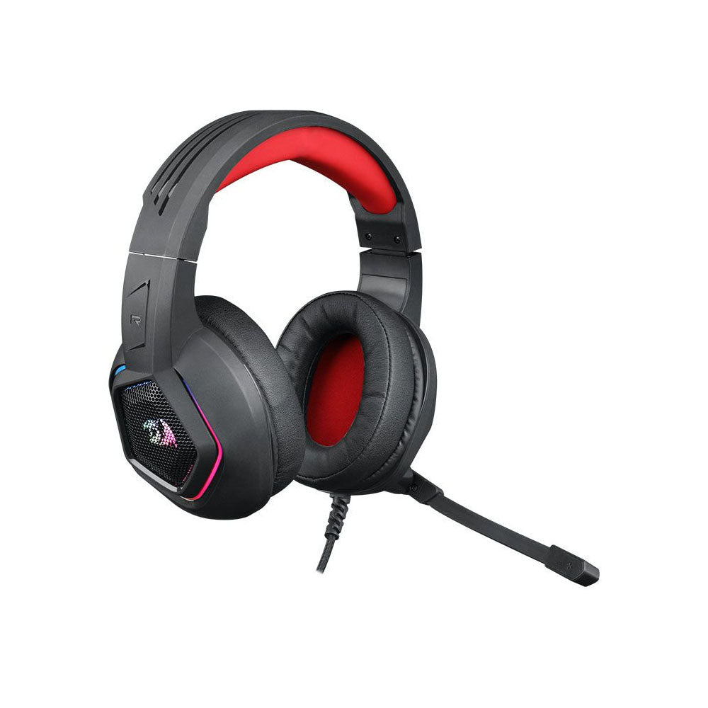 Headset Gamer Redragon Medea RGB Preto e Vermelho - H280