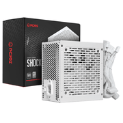 Fonte Real Gamer Atx 500w Shocker 80 Plus Standard PCYes Pfc Ativo White Ghost Branca - PF500SHWG