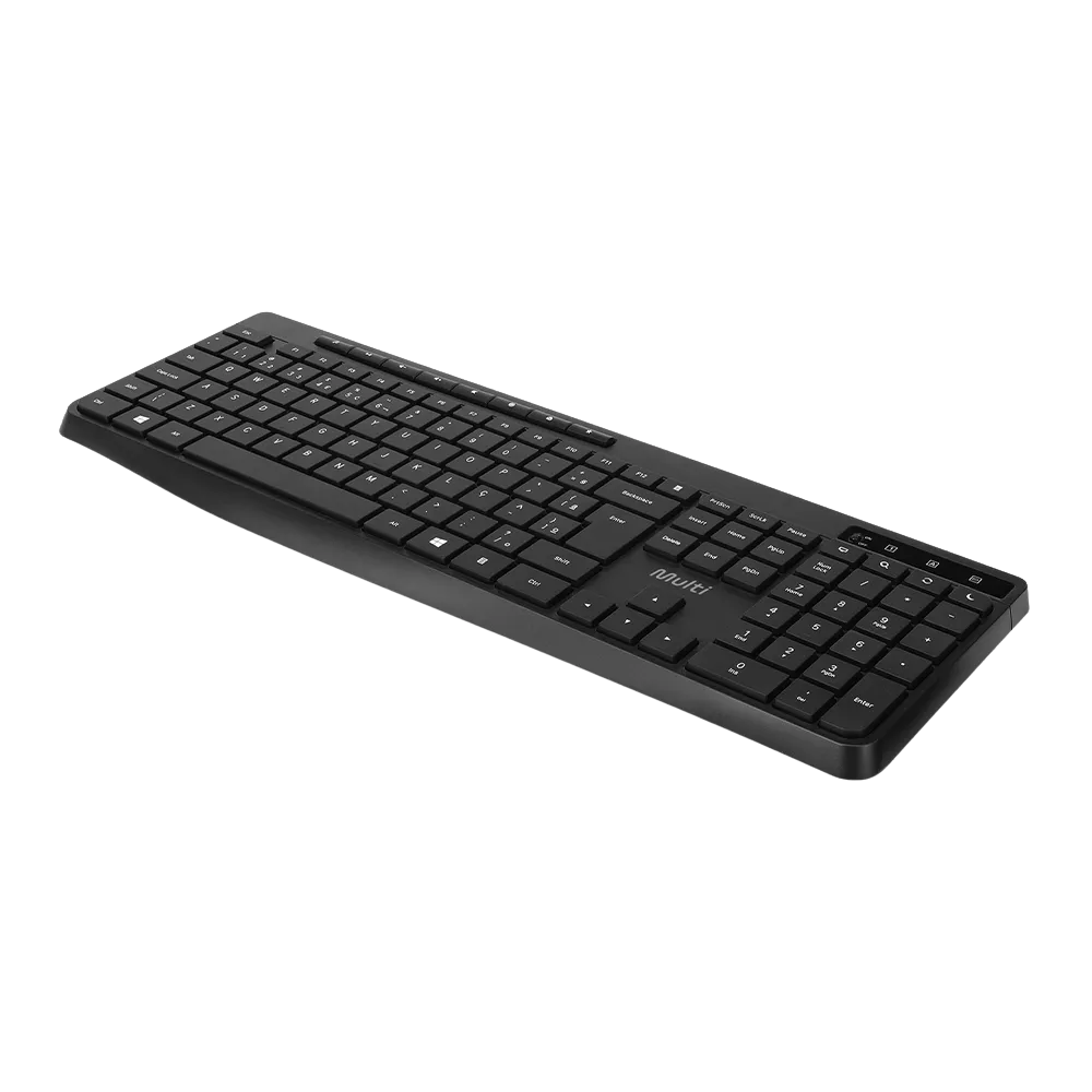 Teclado Sem Fio C/ Teclas Multimidia Multi Preto - TC690