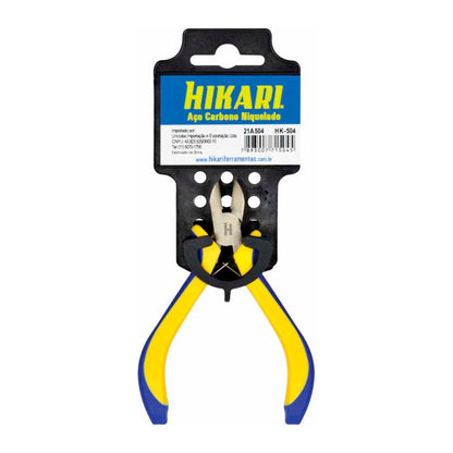Alicate Corte Diagonal 115MM 4,5" HK-504 Cabo Emborrachado - 14363