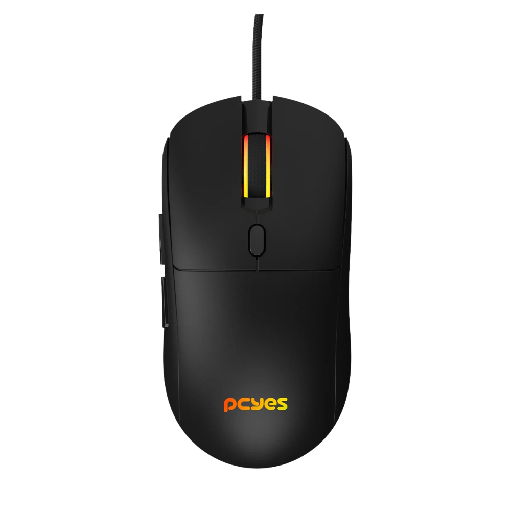 Mouse Gamer PCYes Basaran Black Vulcan 6 Botoes 12400dpi RGB Preto - PMGBRBV
