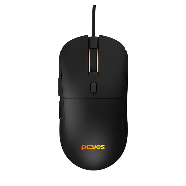 Mouse Gamer PCYes Basaran Black Vulcan 6 Botoes 12400dpi RGB Preto - PMGBRBV