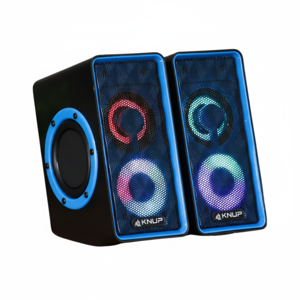 Caixa De Som Knup Horus 2.0 Multimidia 6W C/ Led RGB - RO826