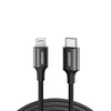 Cabo de Dados Usb Tipo C P/ Lightning UGreen 1Mt Preto - US171