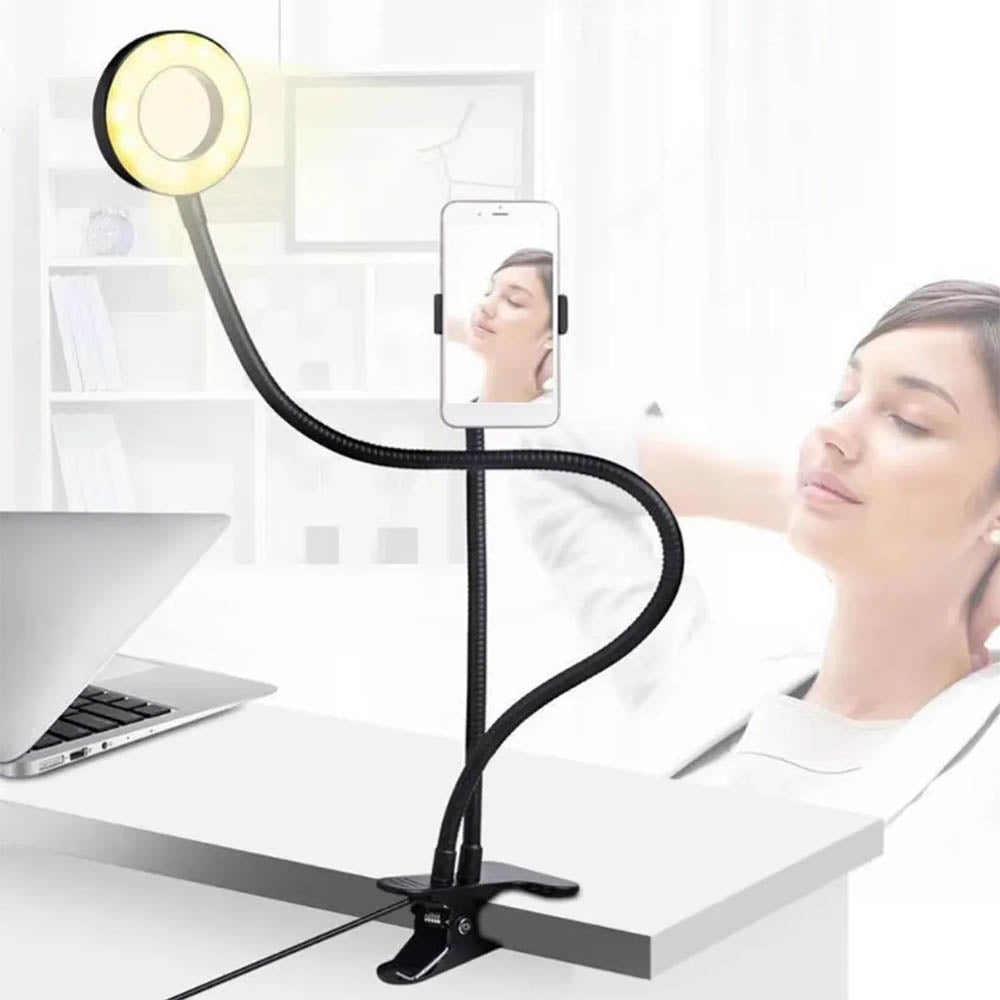 Kit de Iluminação Fotográfica E Live para Smartphone Ring Light Oberon- OR-PL32