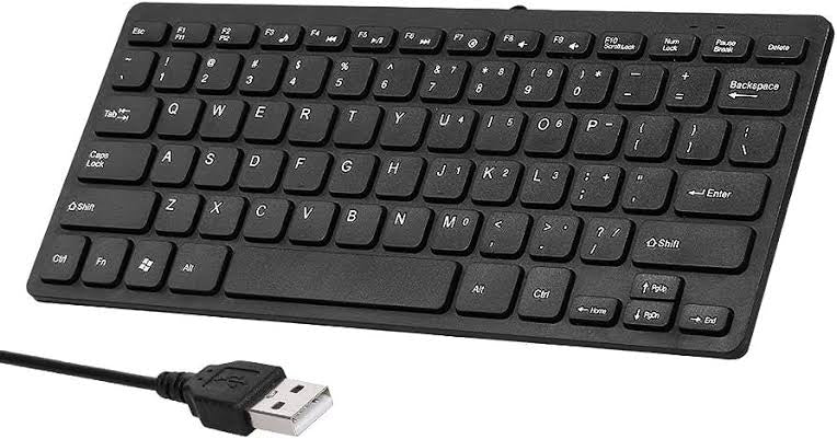 Mini Teclado USB Com fio Preto Slim Leon - K-1000
