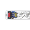 Filtro De Linha 5 Tomadas Clamper Bivolt C/ Proteção DPS 3P 1m Transparente - 84876