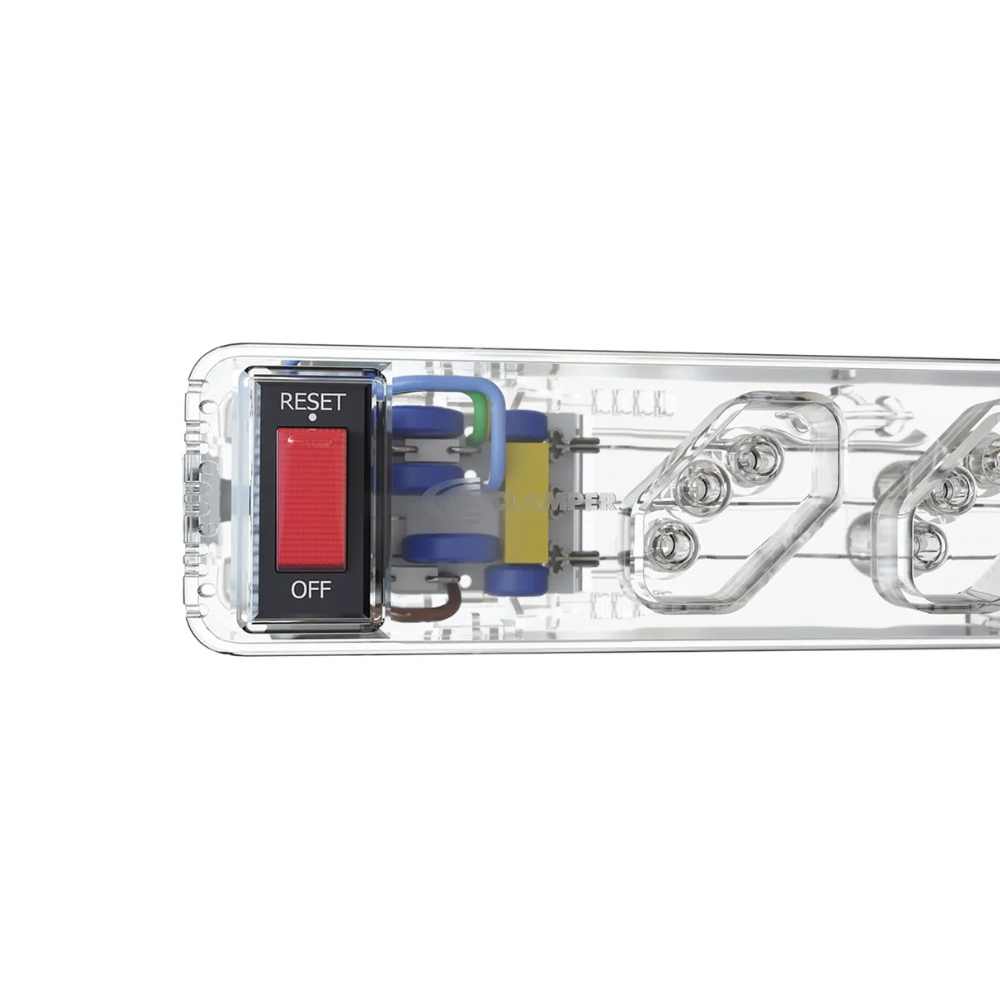 Filtro De Linha 5 Tomadas Clamper Bivolt C/ Proteção DPS 3P 1m Transparente - 84876