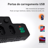 Extensor C/ 3 Tomadas de Energia + 2 Usb 2.1A + 1 Usb-C PD 10A Coibeu C/ Interruptor