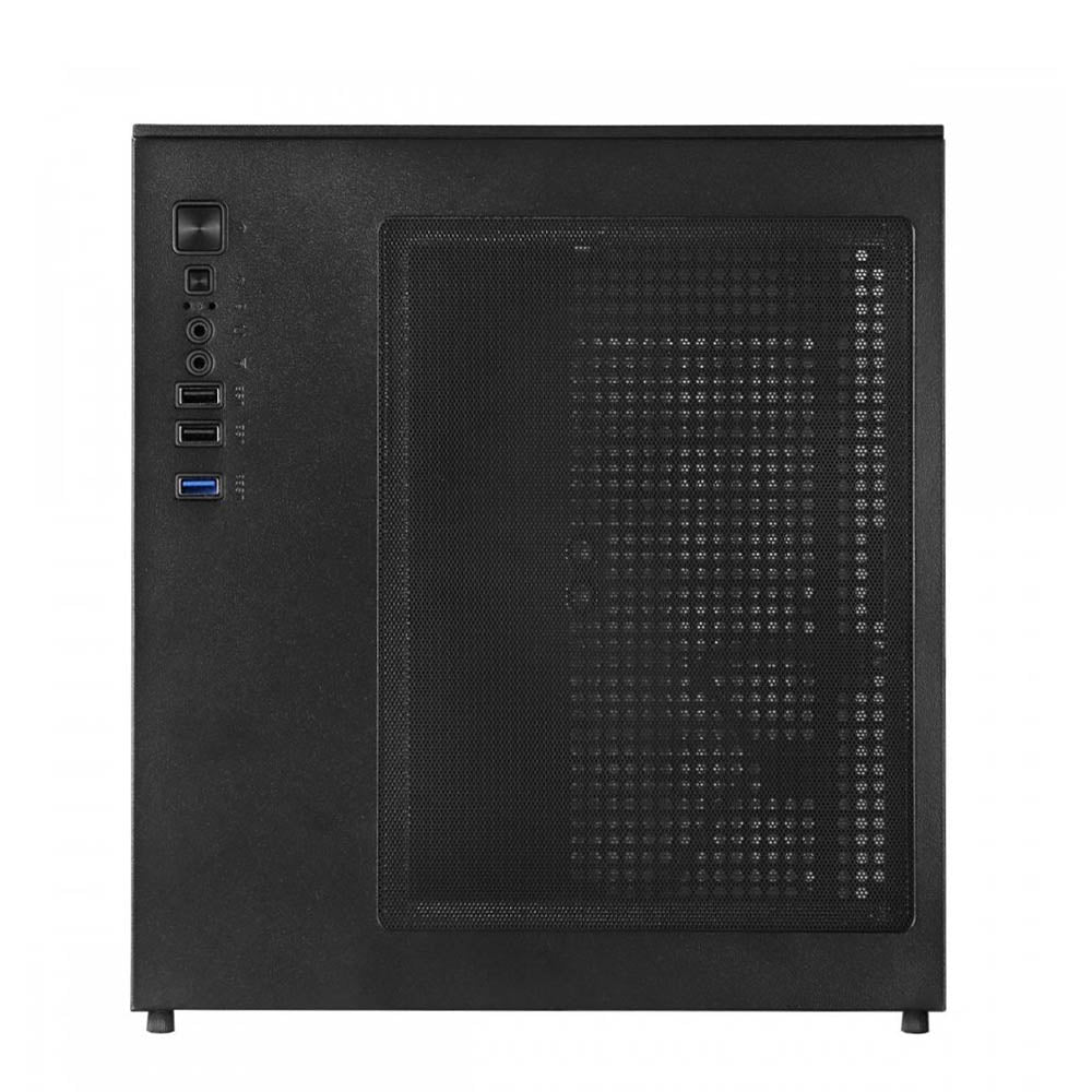 Gabinete Gamer Vinik G-Cube Aquario Mid Tower C/ Frente e Lateral em Vidro Temperado C/ 3 Fans Preto - GGGCVBK