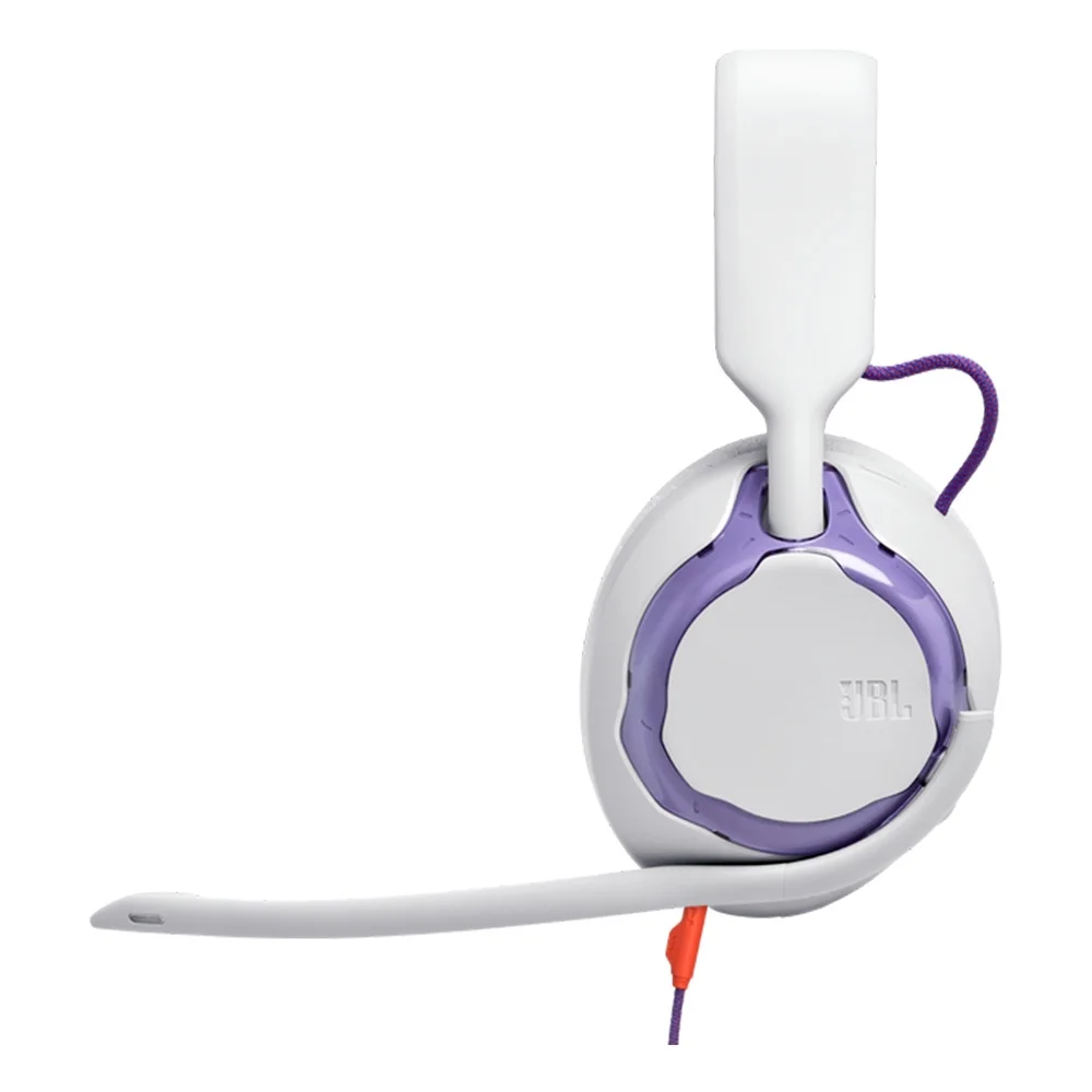 Headset Gamer Jbl Quantum 250 C/ Cabo P3 Branco / Roxo - JBLQTUM250WHT