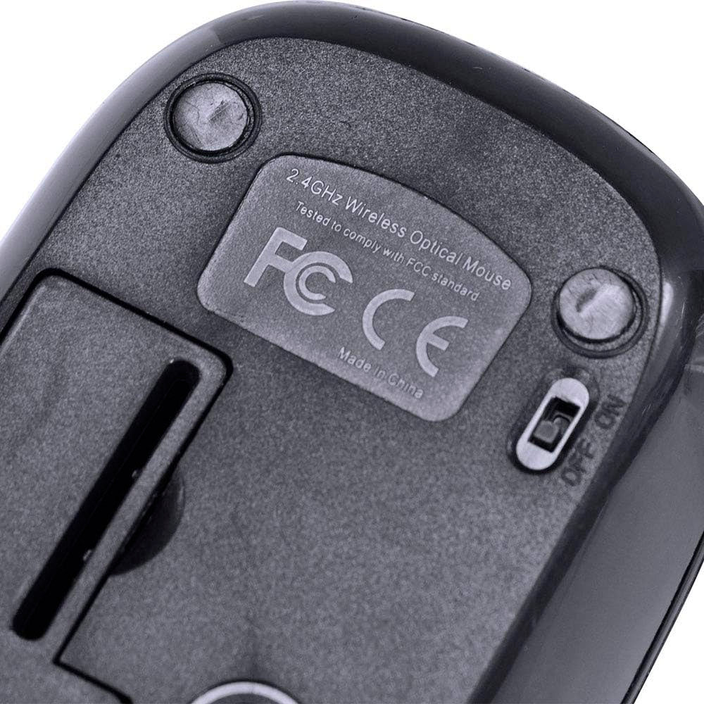 Mouse Sem Fio Wireless Dynamik Flat Vinik Preto 2.4Ghz 1200dpi Usb - DM100