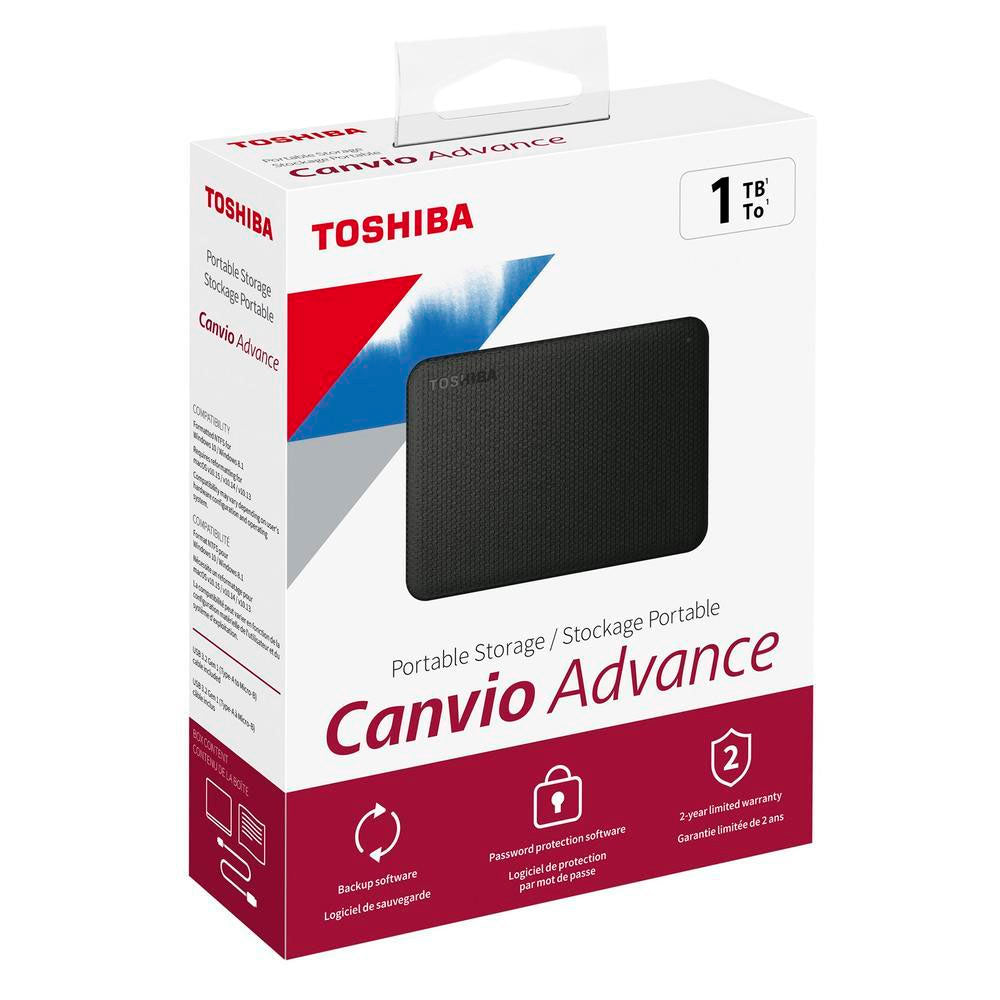 Hd Externo 1tb Toshiba Canvio Advanced Usb 3.0 Preto - HDTCA10XK3AA