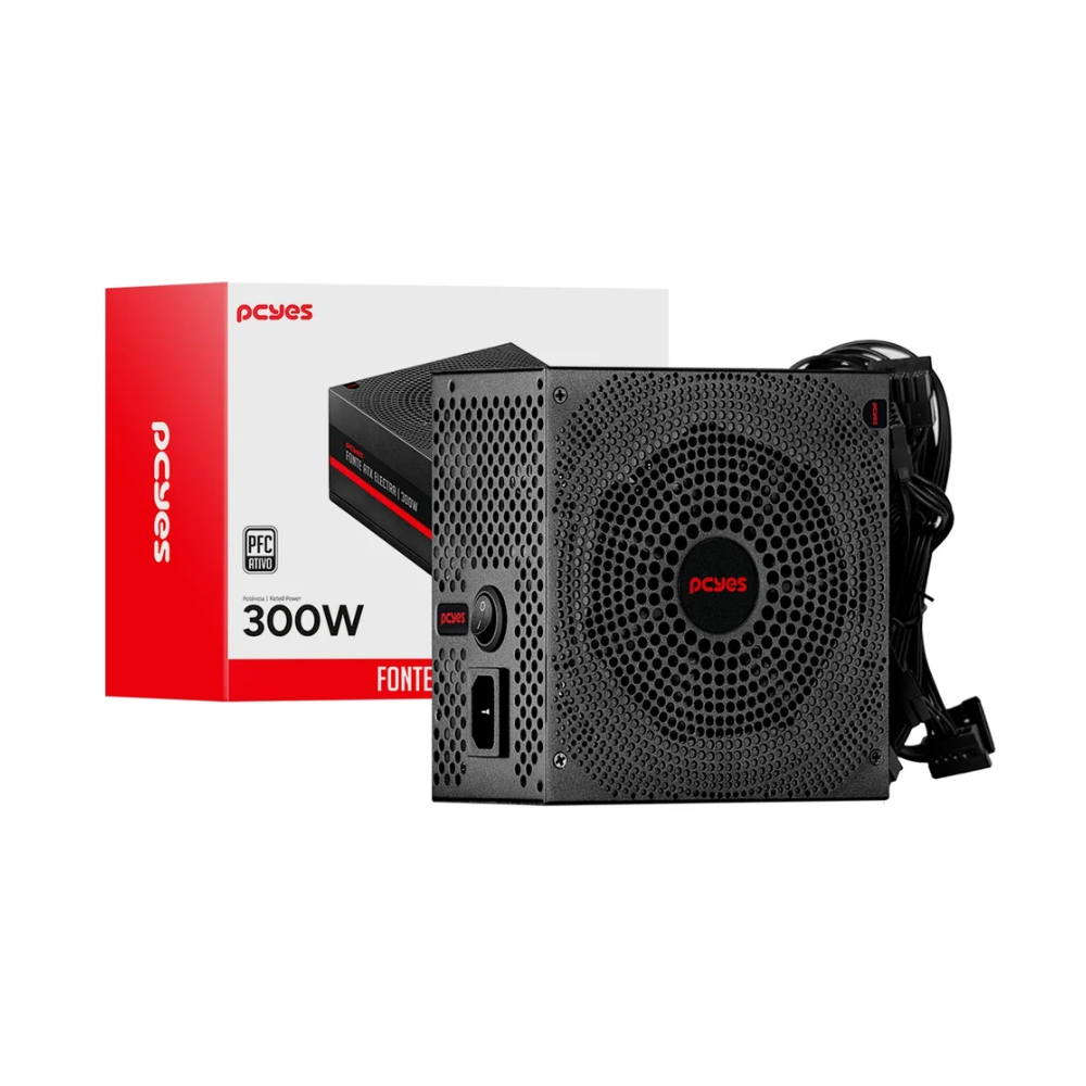 Fonte Atx 300w PcYes Electra Spark Pfc Ativo - ELEC300W