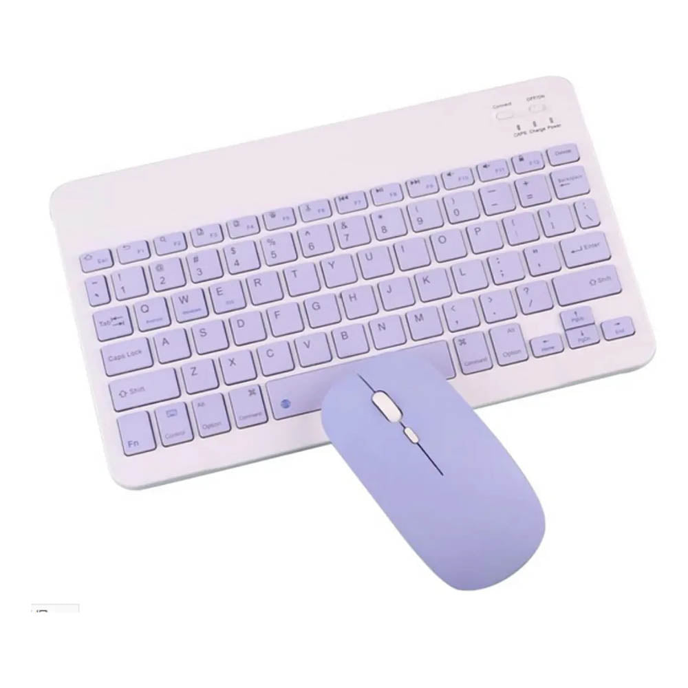 Kit Teclado E Mouse Sem Fio aGold Conexão BT Lilás - TCD-03 Truedata