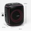 Caixa De Som Bluetooth Polyvox Karaokê 160w C/ RGB e 2 Microfones Preta - XK-1