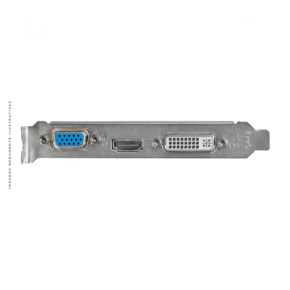 Placa De Video 2Gb GT 610 Gddr3 PcYes Nvidia Geforce 64bits Low Profile Hdmi Dvi Vga - Pakgt6102Gbdr3Sf